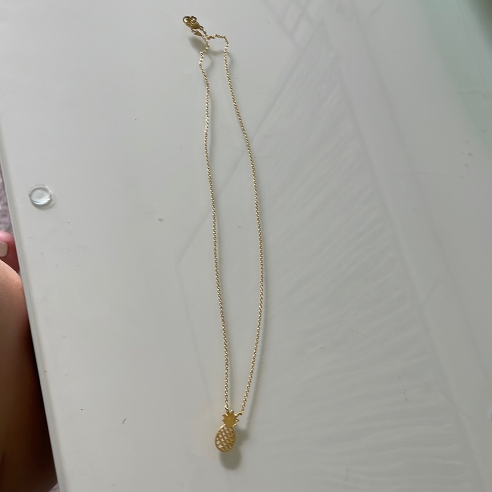 gold pineapple pendant necklace